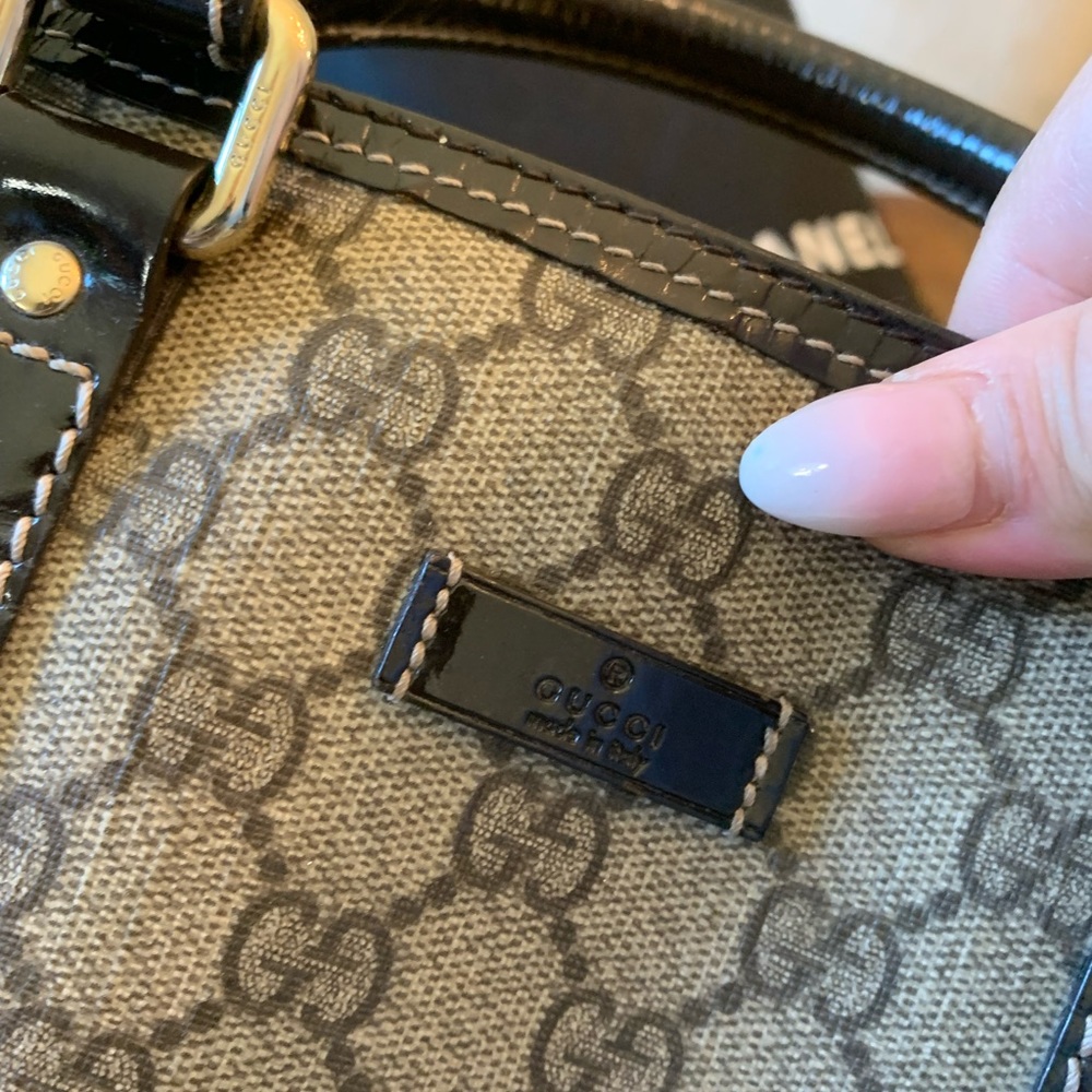 🚫SOLD🚫GUCCI
GG Supreme Monogram Nice Top Handle Dome Bag Maple Brown - Picture 10 of 13